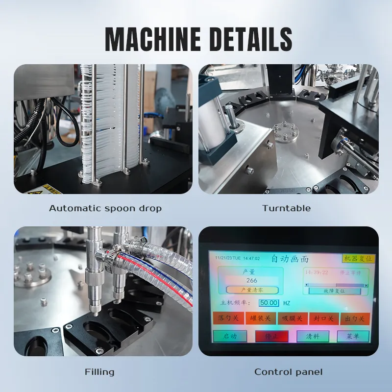 Aluminum Foil Plastic Bottle Sealing Machine Lid Sealer Cup Cup Filling and Sealing Machine Jelly Cup Sealing Machine Spoon Cup Filling Sealing