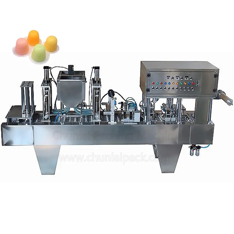 Automatic Fruit Juice Jelly Pudding Cup Filling Sealing Machine