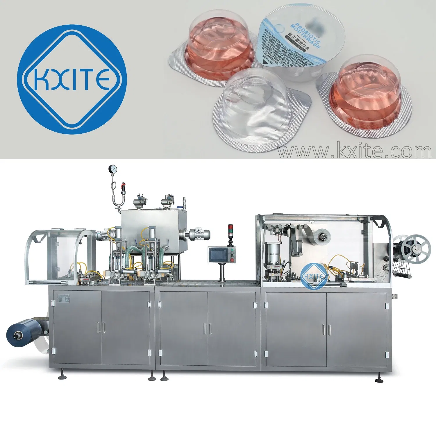 Automatic Liquid Water Powder Granular Sauce Jam Fruit Jelly Plastic Paper Cup Filling Sealing Machine