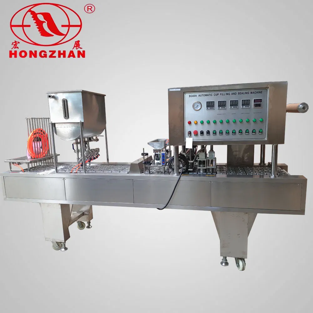 Automatic Yogurt Cup/Jelly Cup/Plastic Cup Filling Sealing Machine for Sale