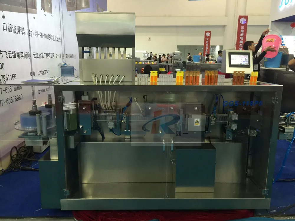 Ggs-118 P5 30ml Fruit Jelly PE Bottle Automatic Filling Sealing Machine