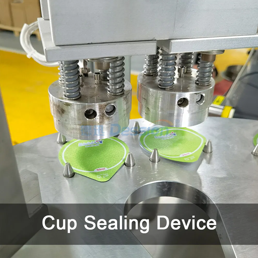 Small Automatic Honey Spoon/Ketchup/Sauce/Oil/Liquid/Lotion/Shampoo/Jelly/Liquid Soap/Juice/Tomato Paste Food Cup Packaging Packing Filling Sealing Machine